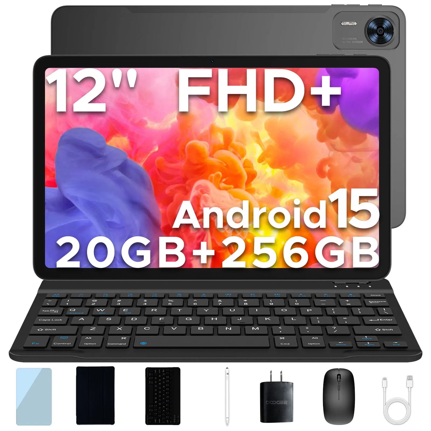 Global Version DOOGEE T36 Android Tablet 15 8 + 256GB 12 ''FHD + 90Hz IPS Display Unisoc T620 Octa Core 8800mAh Battery Widevine L1
