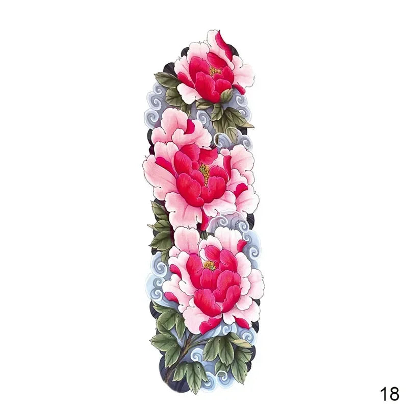 16 Designs Full Arm Temporary Tattoo Sleeve Waterproof Tattoos For Cool Men Women Tattoos Stickers On The Body Art #272596