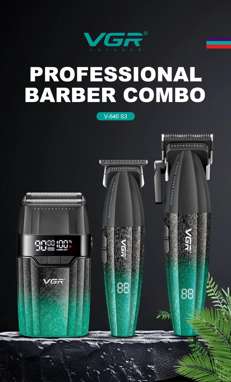 VGR Hair Clippers Professional Hair Trimmers Rechargeable Body Trimmer Electric Clippers Adjustable Hair Clippers Men V-640 s3.