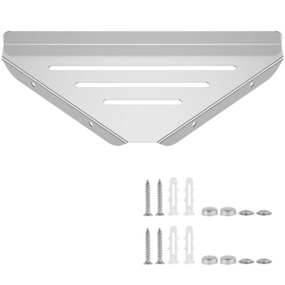 Wandmontiertes Eckregal für die Dusche, ohne Bohren, Eckshampoo aus Edelstahl 304, Körperwäsche, Aufbewahrungsorganisator für Badezimmer, Glasregal