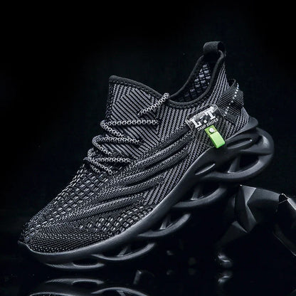 YRZL Männer Sport Laufen Schwarz Jogging Schuhe Casual Turnschuhe Outdoor Atmungsaktive Mesh Frauen Licht Stoßdämpfung Schwarz Tennis