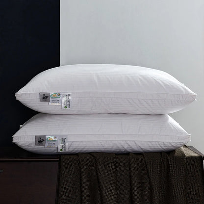 100% Goose Down Pillows Neck Pillows for Sleeping Bed Pillow 100% Cotton Cover with Goose Donw 1pc Hotel Collection Soft Comfort.