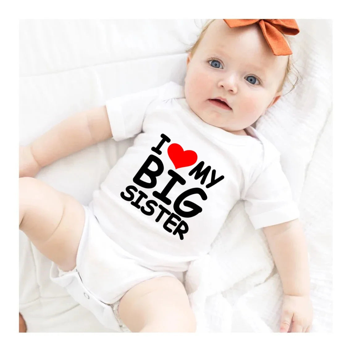 I Love My Big Sister Print Neugeborenen Baby Body Lustige Infant Jungen Mädchen Strampler Kurzarm Mode Baumwolle Baby Overall Outfit.