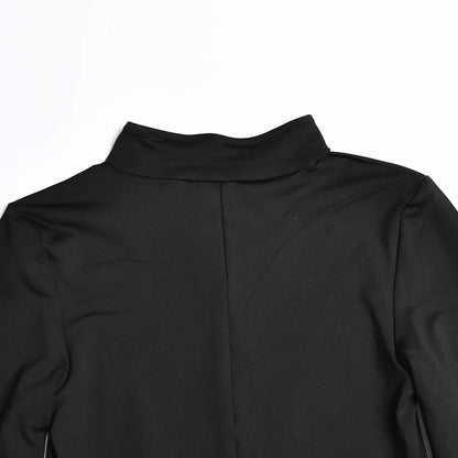 Elegant Women Zip-up O-neck Long Sleeve Jumpsuit Streetwear 2025 Summer Autumn Female Overalls One Piece Fitness Sports Bodysuit