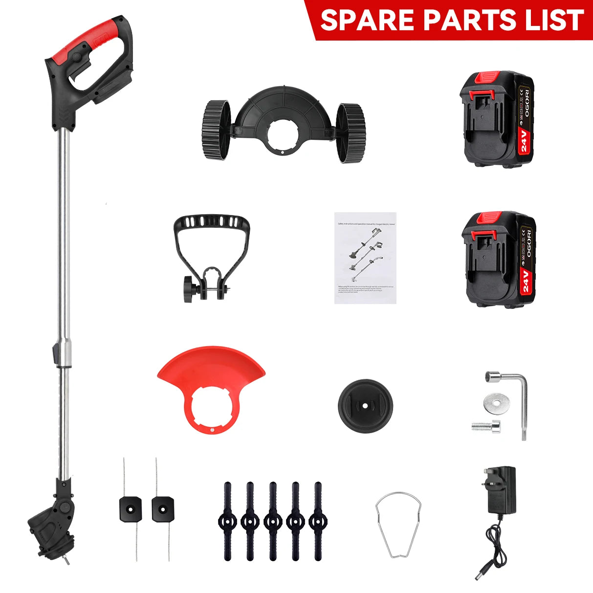 Bürstenloser elektrischer Rasenmäher, 18.000 U/min, kabelloser Rasentrimmer, Rasenmäher, Astschneider, Gartengeräte zum Reinigen von Unkraut