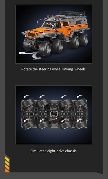 Mould King 13088 13089 Technical Car Toys The RC Avtoros Shaman 8x8 Building Block Assembly Car Brick Set Kids Christmas Gift.