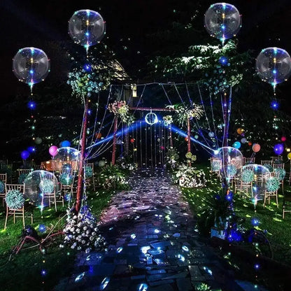 6 stücke 3 satz Transparent Party Glow Bobo Led Ball Leuchten Ballons Hochzeit Blase Ballon Hochzeit Geburtstag Dekoration einzigen