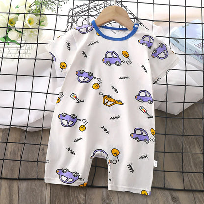 Neugeborenen Sommer Baby Junge Mädchen Cartoon Kurzarm Spielanzug-bodysuit Overall Overall Einem Stück Outfit Kleidung.