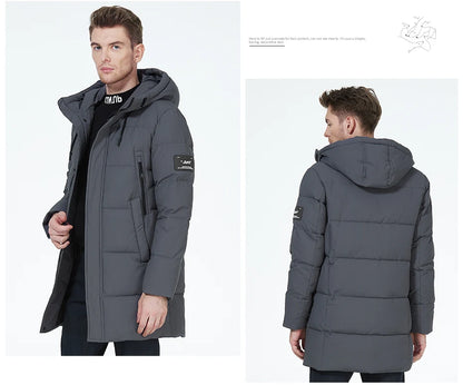 ICEbear 2023 winter jackets for men casual cotton coat mid-length Puffer parkas MWD3061D