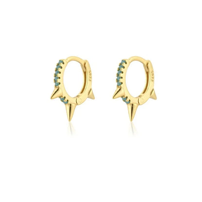 Silver Gold Color Hoop Earring Trendy Punk Hip Hop Rivet Ear Rings for Women Gothic Party Jewelry Pendientes Orecchini 2025