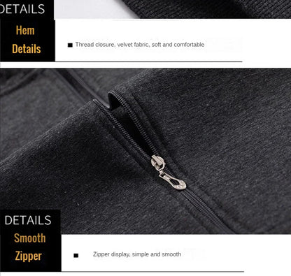 Big Size Hoodie Men Hood Long Sleeve Sweatshirt Male Zip-up Loose Cotton Fleece-lined Casual Top Zipper Large Fat Plus 10XL 12XL