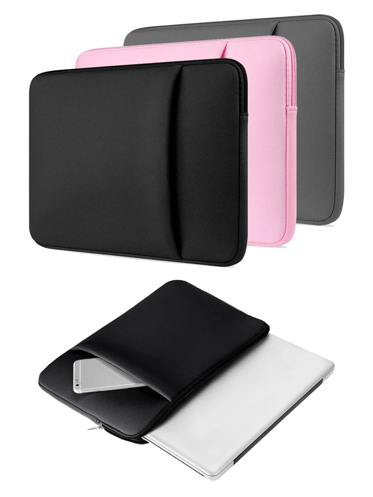 Laptop Sleeve Bag 11 12 13 14 15 15.6 17 inch PC Cover For MacBook Air Pro Retina Xiaomi HP Dell Acer Notebook Computer Case.