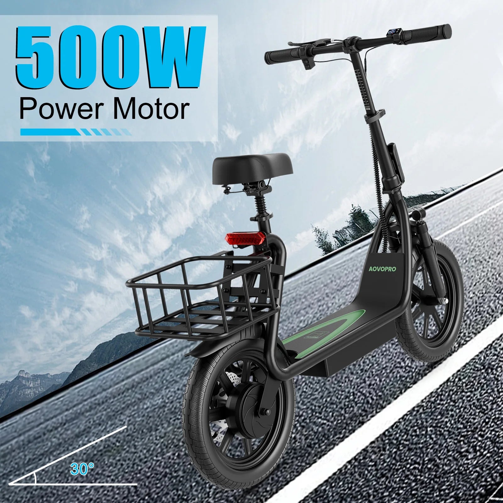 2025 New ATSANT ES2/ES2 PLUS Electric Scooter with Seat 500W 35KM/H 54.6V10.4/22.5Ah 45/100KM 14Inch Tyres With Smart APP EBlike.