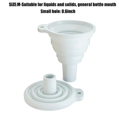 Kitchen Silicone Funnel  Foldable Funnel for Filling Water Bottle With Liquid Transfer Portable Oil Pot Funnel Kitchen Gadgets