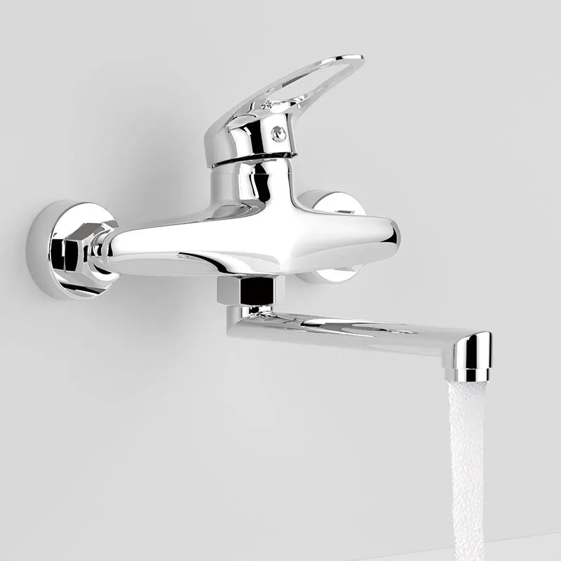 Kitchen Faucet Mixers Wall Mounted Single Handle Mixer Tap Sink Faucet Rotation Hot Cold Water Mixer Mop Pool Tap Basin Faucet