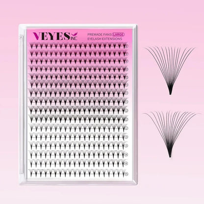 Veyes Inc NarrowPro Premade Fans Lashes Fans Veyelash 320 Fans 14D 16D Slim Thin Pointy Base Soft Russian Volume Fans Lash.