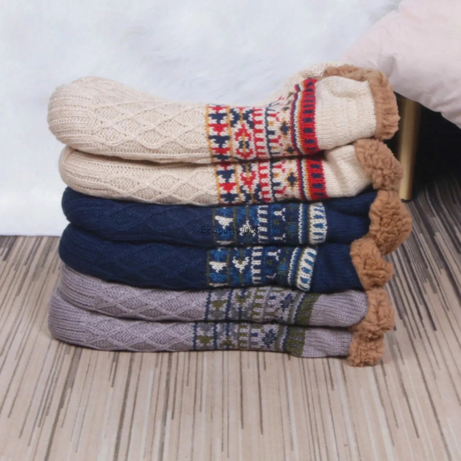 Super Warm Winter Non-slip Floor Socks Women Men Snow Socks Sleep Carpet Socks Slippers Socks Women Velvet Boot Unsiex Home Wear.