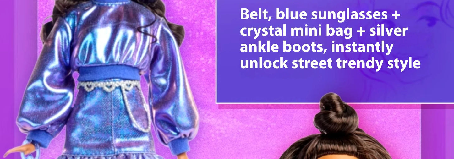 Genuine Barbie Deluxe Style Dolls Pink Dress Outfit Blond Hair Knot Bow Accessories Toys For Girls Sweet Birthday Gift In Stock.