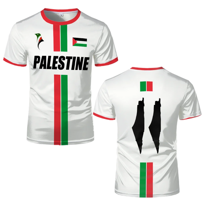 2025 New Palestine Football T-shirts Summer  Men's And Women Palestinian Jersey Gaza Kid's Tees Gifts Wholesale Unisex T Shirt.