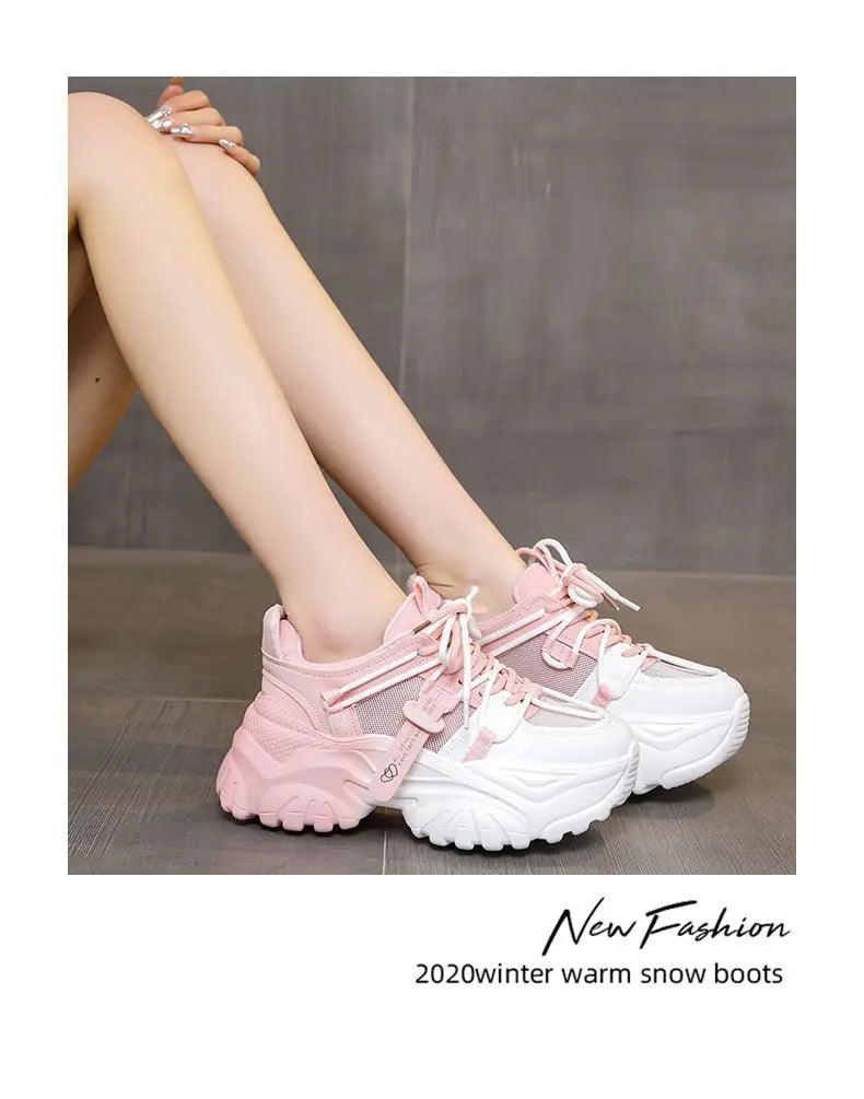 Women's Shoes Casual Shoes Spring Sneakers Platform Woman-shoes Tennis Female Fashion Thick Sole 2024 Roses Trainers Increased I.