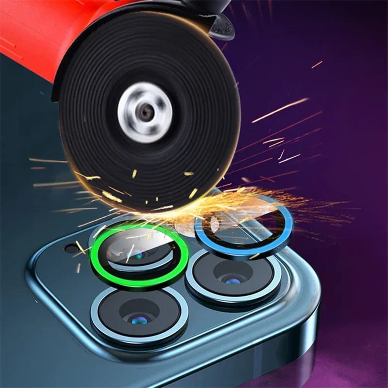 Night Light Luminous Metal Glass Camera Lens Protector for IPhone 16 15 14 1311 Pro Max Plus 12 Mini 16Pro Ring Lens Film Cover.