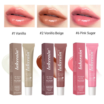 3pcs/Kit Butter Moisturizing Lip Gloss Oil Jelly Lipgloss Liquid Lipstick Lip Tint Brown Sugar Crystal Lip Balm
