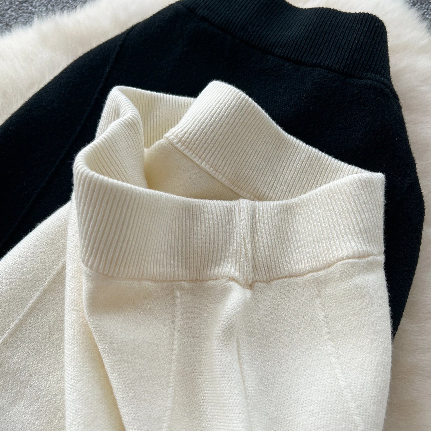 High Waisted Vintage Knitted Skirt Women Ruffled Slit Fishtail Office Midi Skirts Autumn Winter Woolen Skirt.