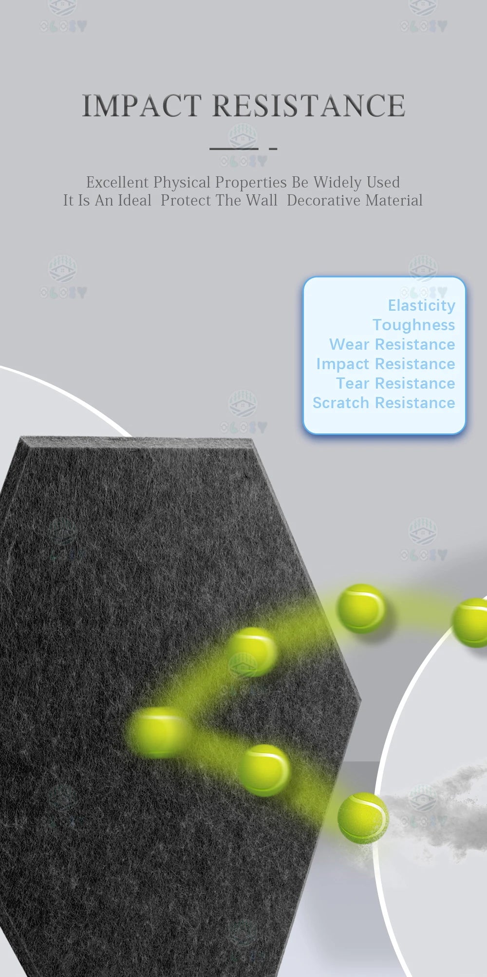 Sound Absorbing Wall Panels Hexagon 6 Pcs Bedroom Acoustic Insulation Sound-absorbing Panels Decor Acoustic Absorption Panel