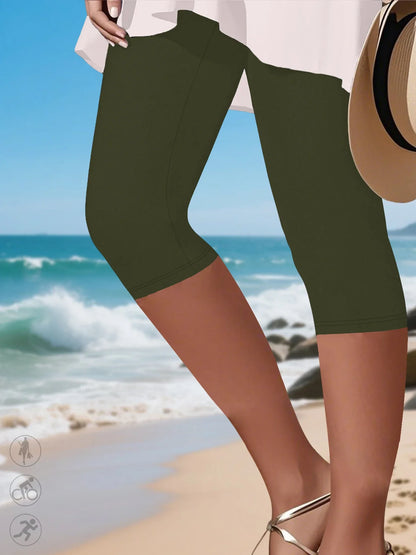 Women's Super Soft Capri Pants High Stretchy Breathable Pants No See Through Workout Running Yoga Athletic Pants Gym Leggings.