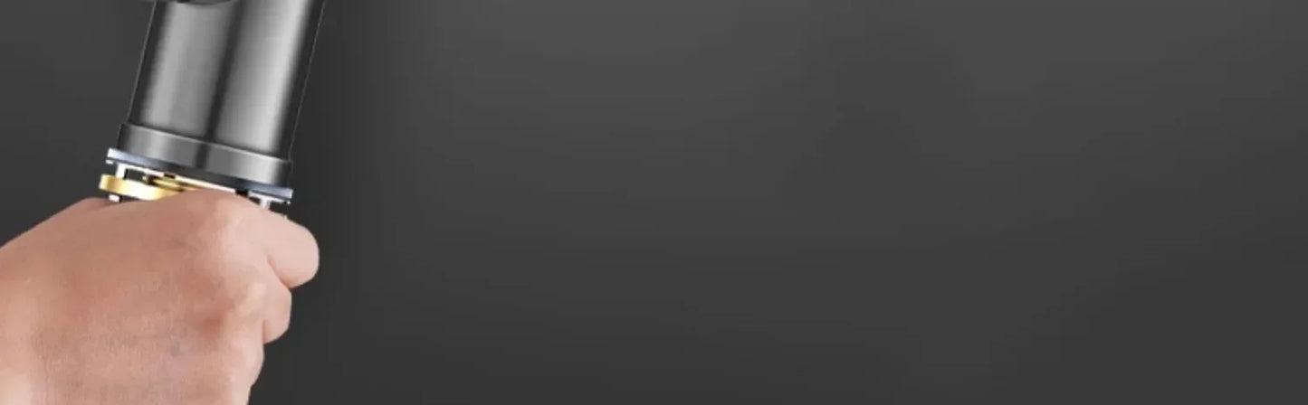 Kitchen Faucets Fine copper gun gray kitchen sink pull-out faucet household sink washbasin rotating hot and cold faucet