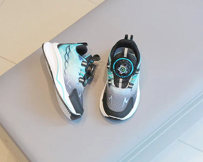 Tenis Child Shoe Casual Sneaker for Boy Kid Shoe for Girl Rotating Buttons Running Shoe for Girl Soft Sole Mesh Braeathable Shoe