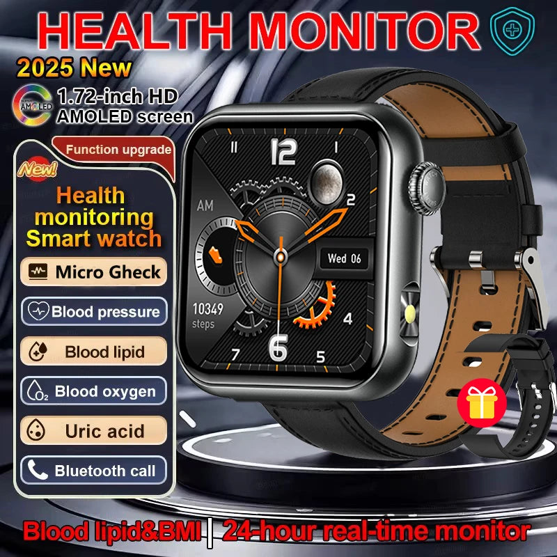 2025 New LED Women AI Smart Diagnosis Smart Watch HRV+PPG Blood Pressure Blood oxygen Health monitor IP68 NFC Smartwatches ﻿