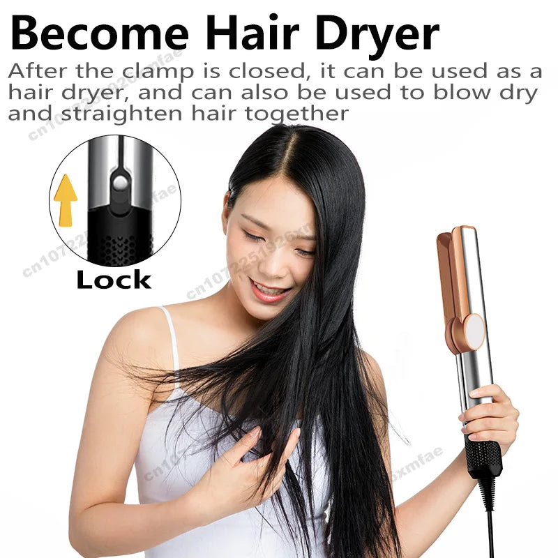 Professional Styling Tool Hair Straightener & Hair Dryer Heat-Up Hair Flat Iron Negative Ion Iron Household Hair Dryer airstrait