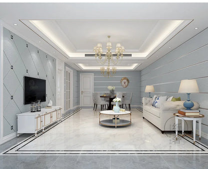 Hirschhaut Samt horizontal gestreifte Tapete Wohnzimmer Schlafzimmer gestreifte Film- und Fernsehwand 3D-Relief verdickte Tapete