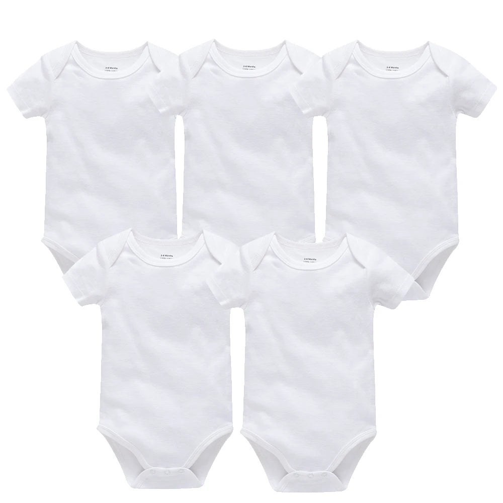 2/3/4/5/6 Teile/satz Blank Baby Body Weiß Neugeborenen Strampler 100% Baumwolle Kinder Overall Kurzarm Baby Kleidung Set Für 0-24M.