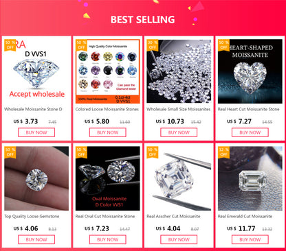 18k Gold 0.3ct 4mm Certified Moissanite Earrings for Women 100% 925 Silver Hoop Earring Wedding Party Jewelry Wholesale.