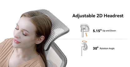 NEWTRAL MAGICH003 Ergonomischer Bürostuhl, automatisch ausgestellte Rückenlehne, verstellbare Sitztiefe der Kopfstütze, 3D-Armlehnenliege