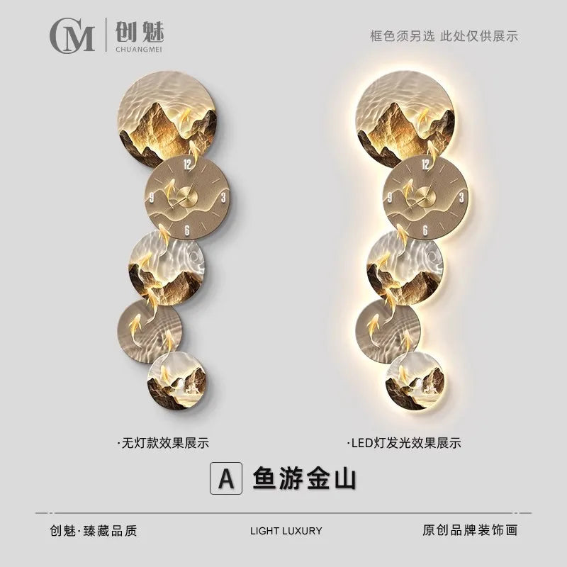 Stille Led Wanduhren Kunst Wandbild Große Innen Wohnzimmer Luxus Wand Uhr Ästhetische Orologio Da Parete Hause Dekoration