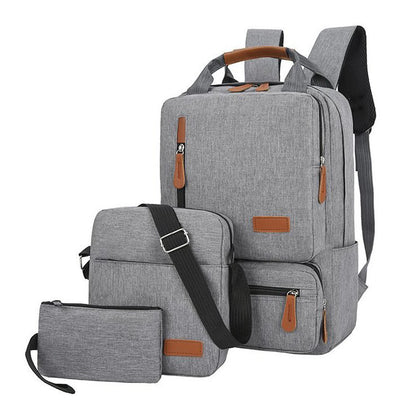 3pcs Backpack Set Women Men Laptop Backpack Shoulder Bag Small Pocket for Travel School Business Work College Fit Up to 14.5inch.