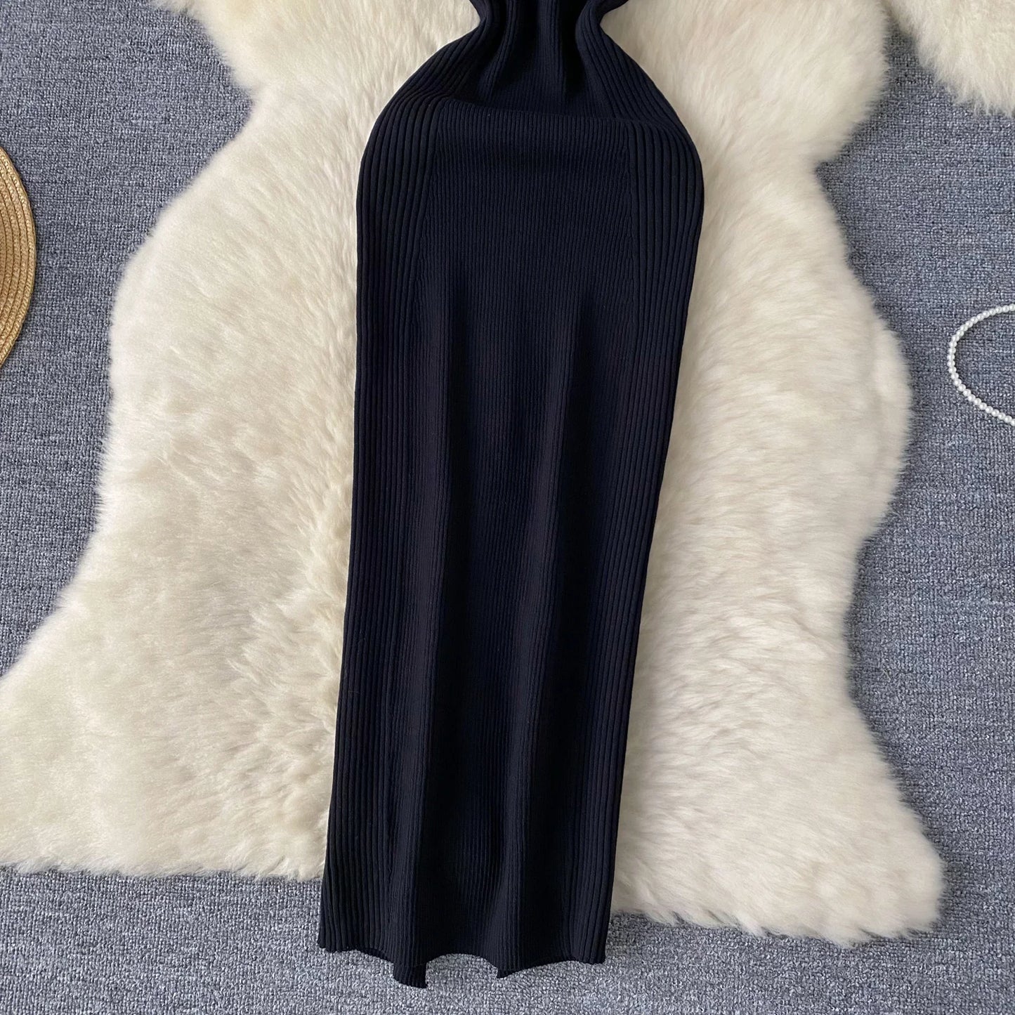 SINGREINY Einzelnen Schulter Tinte Stricken Kleid Backless Tank Gestreiften Schlank Bodycon Sommerkleid Frauen Sommer Beachwear Sexy Chic Vestidos