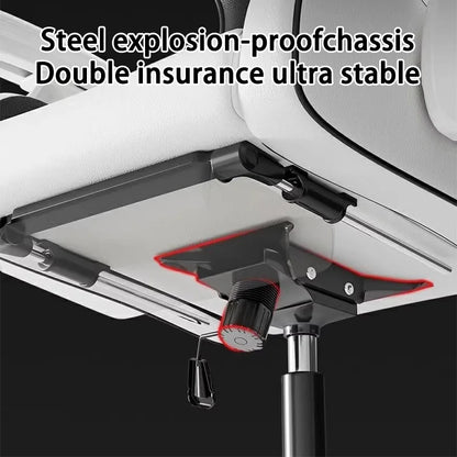 Gaming-Stuhl im Racing-Stil, drehbarer Bürostuhl, 8 cm dickes Latexkissen, verstellbarer Computersitz aus 135 Grad PU-Leder