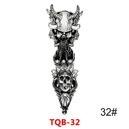 16 Designs Full Arm Temporary Tattoo Sleeve Waterproof Tattoos For Cool Men Women Tattoos Stickers On The Body Art #272596