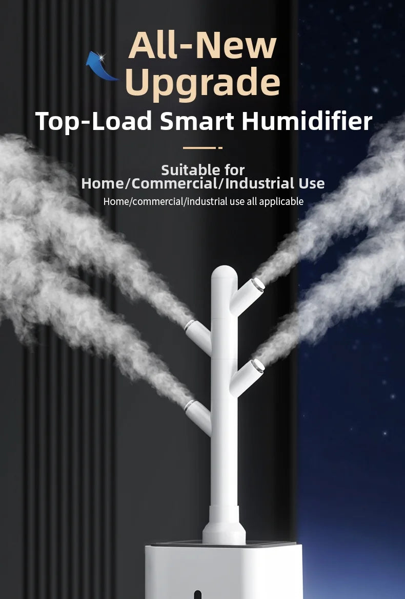 15L Square Humidifier for Large Rooms, Ultra Quiet Cool Mist Humidifier Auto Shut-Off,BPA-Free Water Tank–Ideal for Home Office.