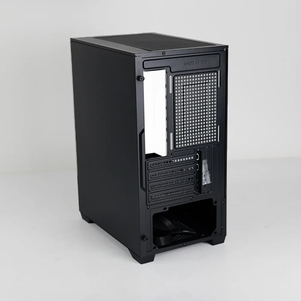 MANMU Tempered Glass Transparent Pc Case Cabinet M-Atx Gaming Rgb Case Desktop Tower Computer Case.