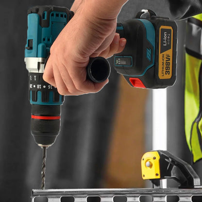 480 N.M Bürstenloser elektrischer Schlagbohrschrauber, 13 mm Akku-Bohrschrauber, Elektroschrauber, DIY-Treiber, Elektrowerkzeug für Makita 18 V Akku-Stift