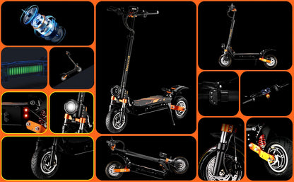 Cheevalry S10 Electric Scooter 2*1600W Motor Adult EScooter 52V 33AH Battery E-Scooter 10 Inch Tire City Commuter EScooter.