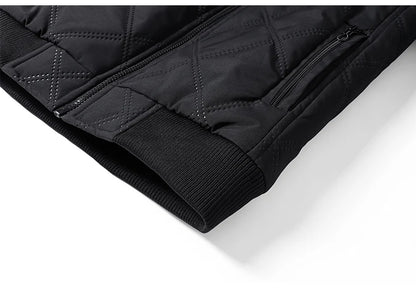 2025 Men's Warm Parker Coat Autumn/Winter Outdoor Sports Thick Anti Cold Cotton Jacket Stand up Collar Checkered Cotton Coat