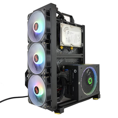 Open Computer Case Frame DIY Creative Rack Mini ITX MATX Gamer Cabinet ATX Air/Water Cooler 360 Desktop PC Gaming Chassis.