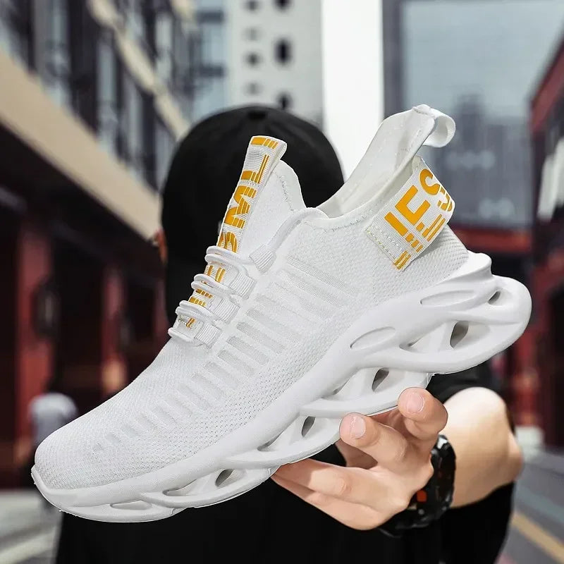 YRZL Men Shoes Sport Comfortable Sneakers Breathable Couple Running Shoes Women Tenis Sports Shoe White Walking Man Sneakers.