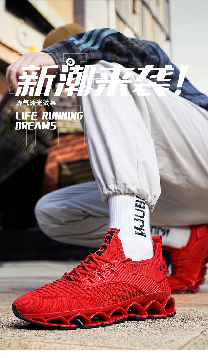 Luxury Men's Sneakers Casual Breathable Running Loafers Fashionable Trainer Race Tenis for Male Comfortable Shoes.